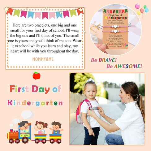 UPROMI First Day of Preschool/Kindergarten/1st Grade Gift, Back to School Bracelet Mommy and Me in Kuwait