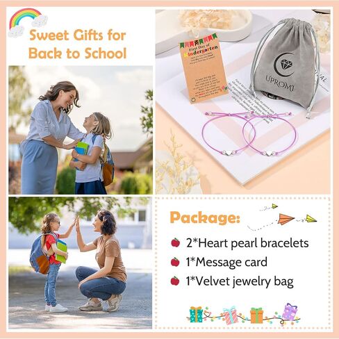 UPROMI First Day of Preschool/Kindergarten/1st Grade Gift, Back to School Bracelet Mommy and Me in Kuwait