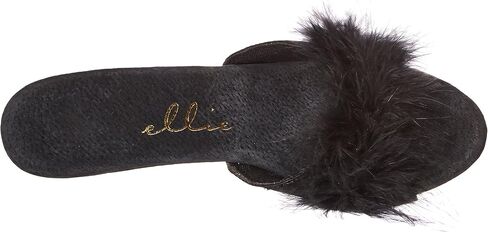Ellie Shoes 4" Heel Maribou Slippers in Saudi Arabia