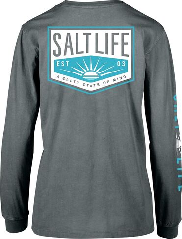 Salt Life Women's Standard Sun Badge Salt Wash Long Sleeve Tee in Saudi Arabia