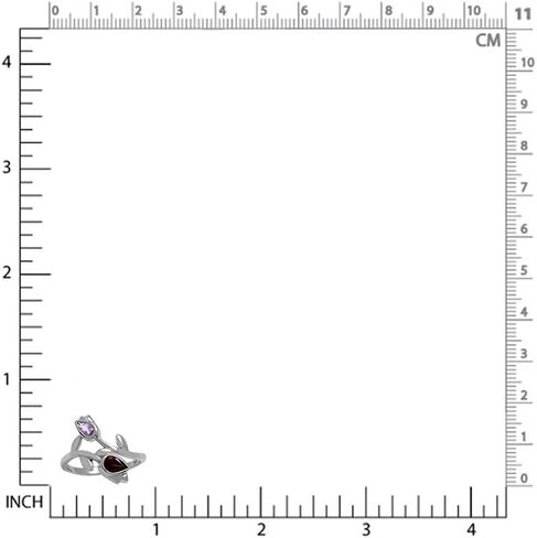 Silvershake Genuine Gemstones 925 Sterling Silver Tulip Flower Wedding Party Right Hand Ring Jewelry for Women in Kuwait