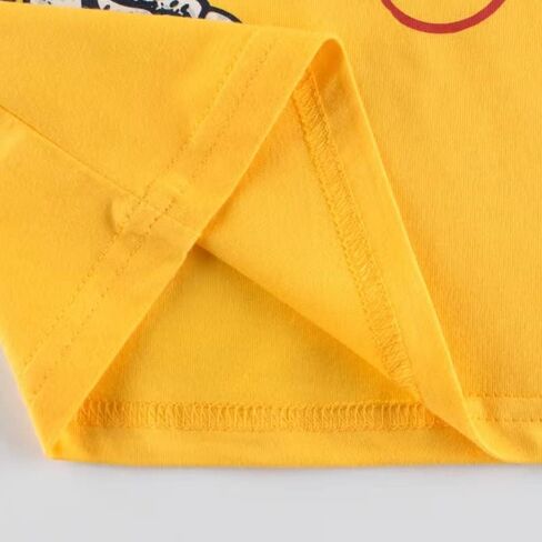 تي شيرت للأطفال الصغار بأكمام قصيرة 100% قطن كاجوال أبيض وأصفر ديناصورات قرش جرافيك بياقة مستديرة للأطفال صيفي 3 قطع in Kuwait