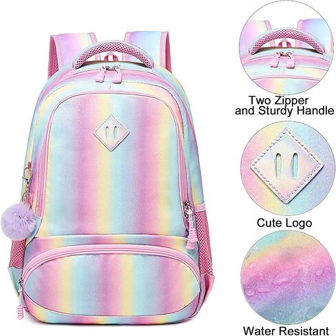Meisohua School Backpacks Girls Unicorn Backpack with Lunch Bag and Pencil Case Kids 3 in 1 Bookbags School Bag Set in Kuwait