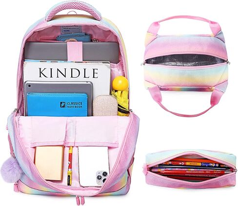 Meisohua School Backpacks Girls Unicorn Backpack with Lunch Bag and Pencil Case Kids 3 in 1 Bookbags School Bag Set in Kuwait
