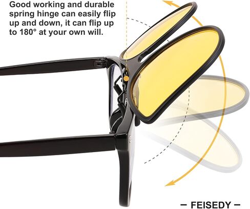 FEISEDY Cat Eye Polarized Clip-On Sunglasses Men Women over Glasses Driving Outdoor B2764 in Saudi Arabia