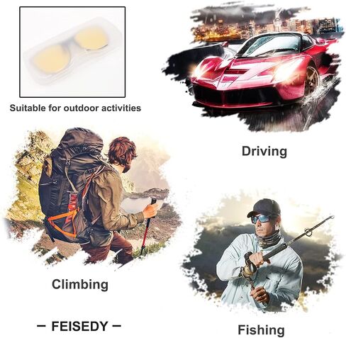 FEISEDY Cat Eye Polarized Clip-On Sunglasses Men Women over Glasses Driving Outdoor B2764 in Saudi Arabia