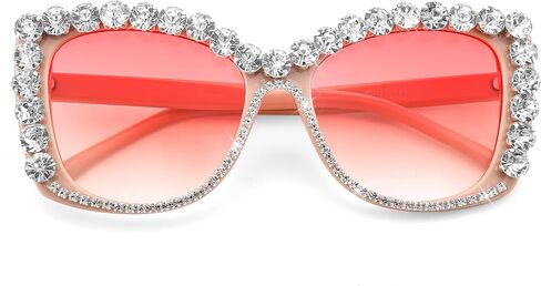 FEISEDY Cat Eye Women Sunglasses Vintage Square Crystal Rhinestone Sparkling Bejewelled Sunglasses Costume Party B9129 in Saudi Arabia