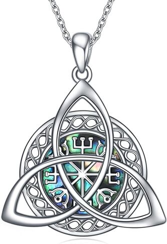 YAFEINI Good Luck Celtic Knot Viking Pendant Necklace for Womens Polished 925 Sterling Silver Amulet Protection Viking Triskele Jewelry… in Saudi Arabia