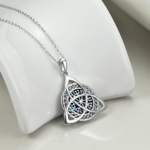 YAFEINI Good Luck Celtic Knot Viking Pendant Necklace for Womens Polished 925 Sterling Silver Amulet Protection Viking Triskele Jewelry… in Saudi Arabia