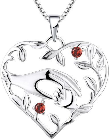 YL Mom Necklace 925 Sterling Silver Mother Hold Child's Hand Pendant Filigree Leaf Jewelry Gifts for Mum in Saudi Arabia
