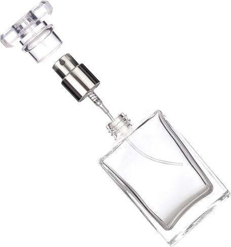 زجاجة عطر زجاجية فارغة، مربعة صغيرة محمولة 30 مل زجاجة عطر سائلة شفافة قابلة لإعادة الملء لماء التواليت، زجاجات عطر زجاجية للنساء - 8 عبوات (شفافة) in Saudi Arabia