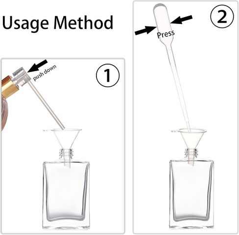 زجاجة عطر زجاجية فارغة، مربعة صغيرة محمولة 30 مل زجاجة عطر سائلة شفافة قابلة لإعادة الملء لماء التواليت، زجاجات عطر زجاجية للنساء - 8 عبوات (شفافة) in Saudi Arabia