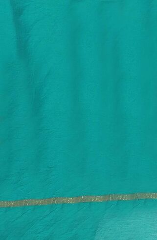 Janasya Indian Women's Green Poly Muslin Embroidered Kurta with Palazzo and Dupatta in Saudi Arabia
