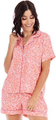 Mud Pie Women's Julianna Pajama Set, Pink, Small in Saudi Arabia