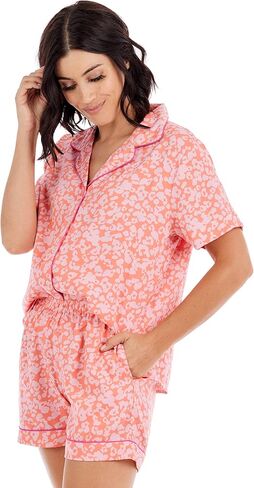 Mud Pie Women's Julianna Pajama Set, Pink, Small in Saudi Arabia