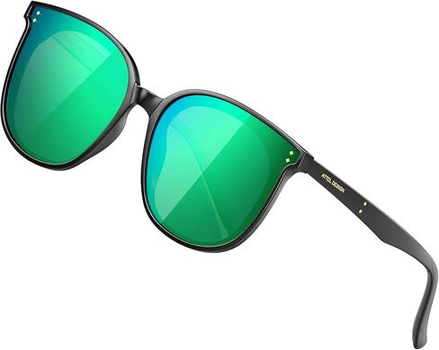ATTCL Unisex Fashion Oversized Sunglasses for Women Round Mirrored UV400 Protection in Kuwait