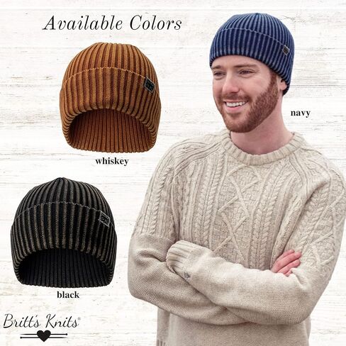 قبعة تاكوما للرجال من Britt's Knits قبعة شتوية دافئة فائقة النعومة وقابلة للتمدد للرجال in Kuwait