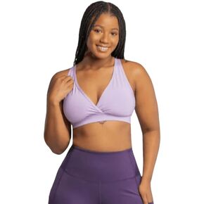 Handful The FaV Bra, Medium Support Sports Bra, Pockets, Removable Pads, Deep Plunge Neck Line