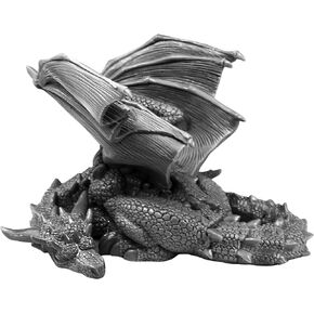 Reclining Dragon Miniature Figure, 100mm - 100% Non-Toxic Polyurethane Resin - for 28mm Scale Table Top War Games - Designed & Made in USA