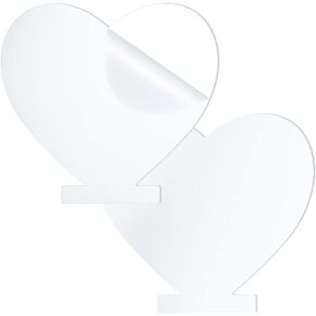 8Pcs Acrylic Sheets for Light Base,Acrylic Sheet Clear Cast, Plastic Glass Board for LED Light Base, DIY Display Projects, Signs, 0.08"(2mm) Thick (Heart-Shaped) in Kuwait
