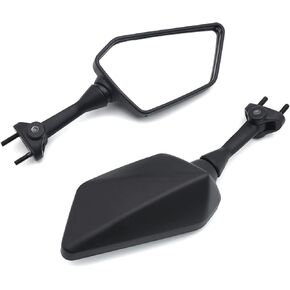 HK Moto- Motorcycle Black Left and Right Rearview Side Mirror For KAWASAKI NINJA 250R EX250 2008-2013