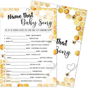 True Or False Baby Shower Game, Gender Reveal Party Supplies,Honeycomb Bumble Bee Party Decorations,– 30 Game Cards 1 Answer Card (bb013-yx03)