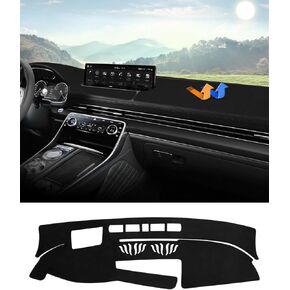 Autorder Dashboard Cover Mat for 2021 2022 2023 2024 Genesis GV80 Accessories Dash Cover Flannel Dash Mat Sunshade Glare UV Rays Protector (with Hud) in Kuwait