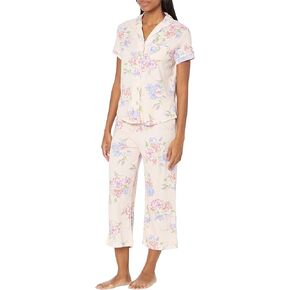 Karen Neuburger Petite Island Breeze Short Sleeve Girlfriend Capris PJ Set