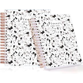Planner 2024-2025 Daily Weekly and Monthly with Page Tabs, Bookmark, Stickers and Sticky Notes, 18-Month Calendar Planner Yearly Agenda Jan 2024-Jun 2025, 9.8"x8"