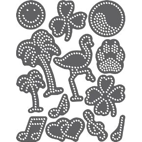 Variety-One Color Designs Magnetic Rhinestone Template, Black