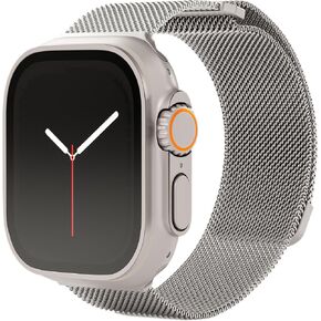حزام شبكي ميلانيزي Ultra 2 متوافق مع Apple Watch Ultra 2 وUltra 1 Titanium 49mm