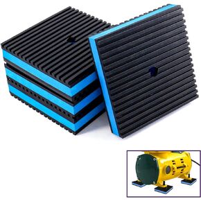 Rubber Anti Vibration Pads,Rubber-EVA Vibration Dampeners 4" x 4" x 7/8" Isolation Pad for Air Compressor,HVAC,Treadmill,Washer and Dryer 4Pack