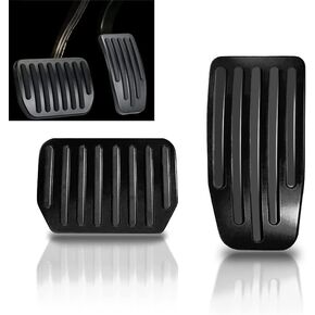 jeseny 2 PCS Tesla Model 3 Model Y Foot Pedal Pad Set, Car Non-Slip Accelerator Brake Foot Rest Pedal Protection Covers, for Tesla 2016-2021 Model 3/Y Aluminum Pedal Covers Accessories (Black)