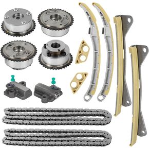 Engine Timing Chain Kit Compatible with Kia Cadenza Cadenza K900 Sedona Sorento Stinger Telluride, for Hyundai Genesis Azera Palisade Santa Fe 3.3L 3.8L, Replace 24321-3L100 24350-3CGA1 24410-3CGA3