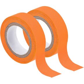 شريط قماشي من uxcell 2Rolls Neon Gaffers، مقاس 0.6 بوصة × 16.5 قدم يتوهج في الظلام، شريط لاصق فلورسنت أسود خفيف لتزيين المنزل للحفلات، برتقالي in Kuwait