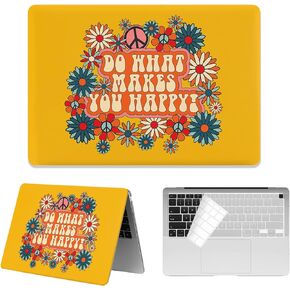 Watbro Compatible MacBook Air 13 inch Laptop case 2020 2019 2018 Release A2337 M1/A2179/A1932, 70's Retro Pattern case, Suitable for MacBook Air 2020 with Touch ID