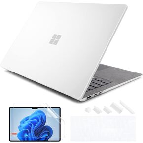 DONGKE Case ONLY Compatible with 13.5" Microsoft Surface Laptop 5/4 / 3 Laptop with Alcantara Keyboard Model: 1950/1958, Plastic Hard Shell Case with Keyboard Cover & Screen Protector, Matte Clear
