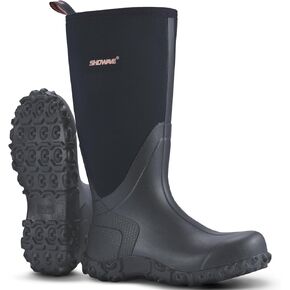 Rain Boots for Men Waterproof Insulated Rubber Neoprene Boots Heavy-duty Mud Boots for Farming Raining Fishing Gardening Yard Work