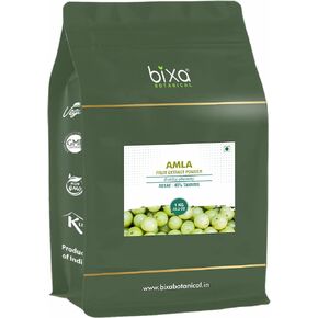 bixa BOTANICAL Amla Dry Extract Powder (Emblica Officinalis) | 40% Tannins by Titration | 1 Kg | Support Cholesterol & Cardiac Health | Hair Growth