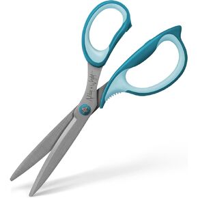 Ashton and Wright - Precision SG - مقص ذو قبضة ناعمة للمكتب والمنزل والمطبخ والحرف - 210 مم / 8 بوصات - شفرات فولاذية (أرجواني، اليد اليمنى)