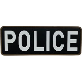 رقعة شرطة كبيرة مقاس 8.5 بوصة × 3 بوصة لسترة عسكرية تكتيكية وحامل لوحة قتالية لإنفاذ القانون (أسود وأخضر) in Kuwait