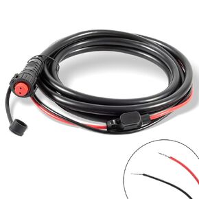 Replacement Cable 2 Wire, 2 Pin Power Cable 010-10922-00 for Garmin GPSMAP 4000/5000 Series, DC Power Cable with Bare Proprietary Connector