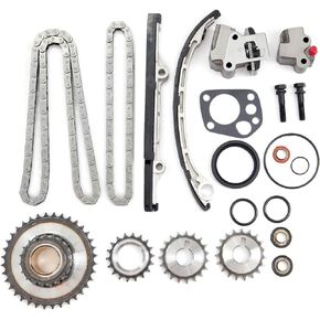OCPTY TK3022 Timing Chain Kit Fit For Nissan Frontier 1998 1999 2000 2001 2002 2003 2004, Nissan Altima, Nissan Xterra Fit 13024-9E000 13077-5V100 13021-53J00 13070-4E102 13070-53F16