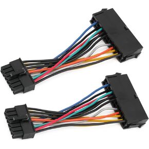 24pin to 14pin Adapter Power Cables, 18AWG 24 Pin to 14 Pin Computer Power Cords for Lenovo for IBM Q77 B75 A75 Q75 Motherboard (10CM/2 Pack)
