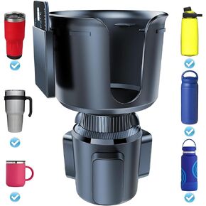 موسع حامل الأكواب لكوب السيارة 3.02 بوصة - 4.62 بوصة، مع منظم للبطاقات وقاعدة قابلة للتعديل، تثبيت مغناطيسي، متوافق مع ييتي 20/26/30 أونصة، قوارير مائية 32/40 أونصة زجاجة/كوب (قطر 3.4 بوصة - 3.8 بوصة) in Kuwait