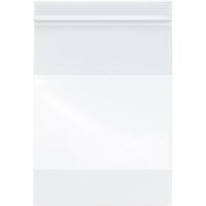 Plymor 6" x 8" (Pack of 200), 2 Mil with White-Block Zipper Reclosable Plastic Bags