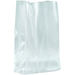 Aviditi 6" x 4" x 15" Gusseted Poly Bags, 1 Mil, Clear Open Top with Expandable Sides for Packaging Parts, Food and Supplies, (Case of 1000)