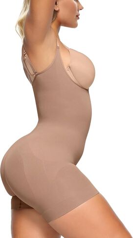 SHAPERX Women's Sculpting Bodysuit Tummy Control Shapewear Open Bust Thigh Slimmer Seamless Body Shaper in Saudi Arabia
