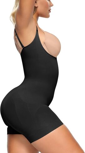 SHAPERX Women's Sculpting Bodysuit Tummy Control Shapewear Open Bust Thigh Slimmer Seamless Body Shaper in Saudi Arabia