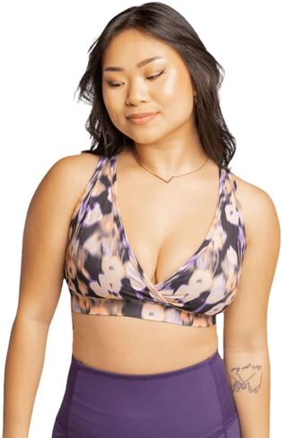 Handful The FaV Bra، حمالة صدر رياضية متوسطة الدعم، جيوب، وسادات قابلة للإزالة، خط عنق عميق in Saudi Arabia